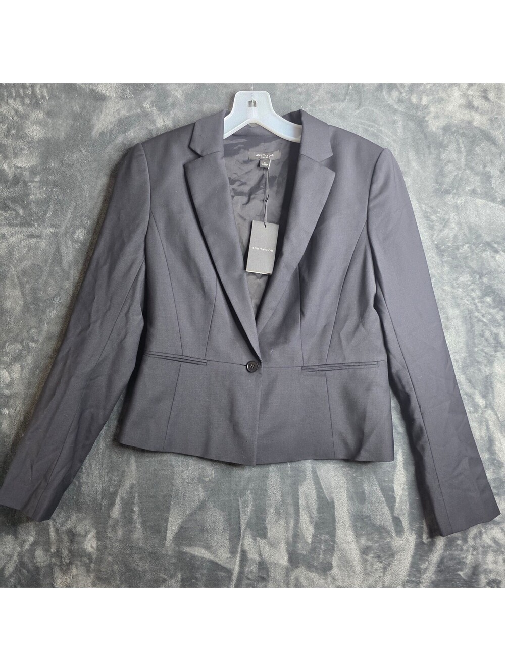 Ann Taylor Black Single Button Blazer Women's Sz 6 NWT